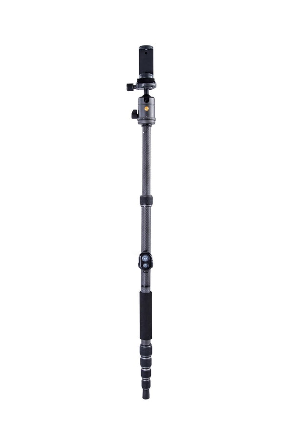 Vanguard VEO 3 GO 235CB - Treppiede da viaggio in fibra di carbonio con testa a sfera, compatibile con smartphone e fotocamere, peso 1 kg, carico massimo 4 kg
