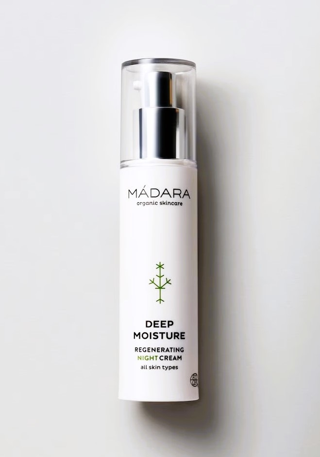 MÁDARA Deep Moisture Regenerating Night Cream - Crema da Notte Viso e Collo 50 ml, Idratazione Intensa e Ringiovanimento con Antiossidanti