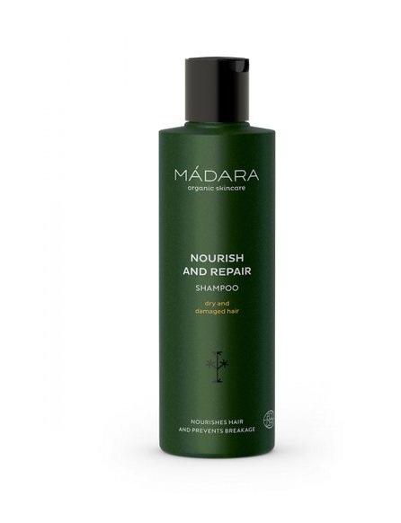 MÁDARA Shampoo Nutriente e Riparatore 250 ml - Con Ortica del Nord e Mele Cotogne, Vegano, Certificato Ecocert, Packaging Riciclabile