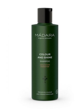 MÁDARA Colour & Shine Shampoo 250 ml - Shampoo per Donna con Lino del Nord, Ippocastano e Plantago, Preserva il Colore, Rinforzante, Vegano, Certificato Ecocert