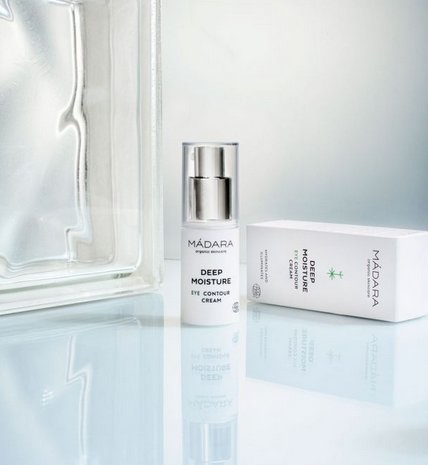 MÁDARA Deep Moisture Crema per Contorno Occhi 15 ml - Idratante Profondo, Riduce Gonfiori e Occhiaie