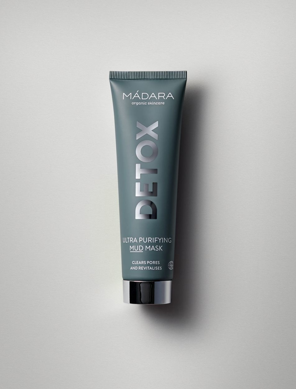 MÁDARA Detox Ultra Purifying Mud Mask 60ml - Maschera Viso Purificante, Anti-Impurità, Opacizzante, Riequilibrante per Pelle Grassa o Spenta