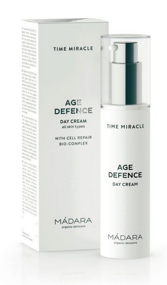 MÁDARA Crema Giorno TIME MIRACLE Age Defence 50 ml - Anti-invecchiamento, Idrata, Illumina & Protegge con Acido Ialuronico e Piante del Nord