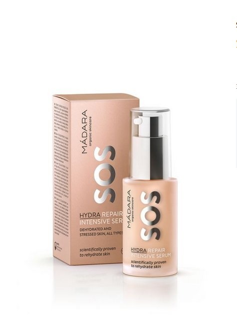 MÁDARA SOS Hydra Repair Intensive Serum 30 ml - Siero Viso Idratante e Lenitivo per Pelli Secche e Stressate con Acido Ialuronico