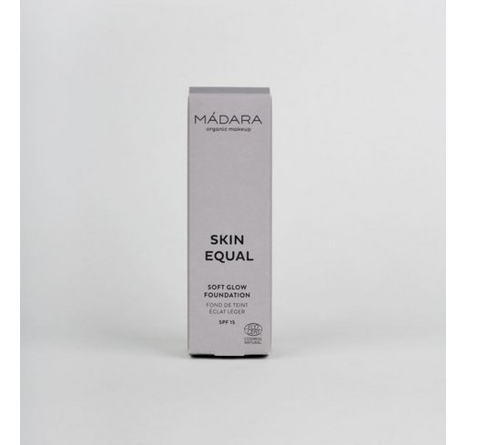MÁDARA Skin Equal Soft Glow Foundation SPF15 60 Olive - Fondotinta minerale 30 ml con finish radiante e copertura regolabile