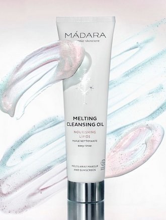 MÁDARA Melting Cleansing Oil - Olio detergente 100 ml con Vitamina E e Oli Nutrienti, 100% Naturale e Vegano