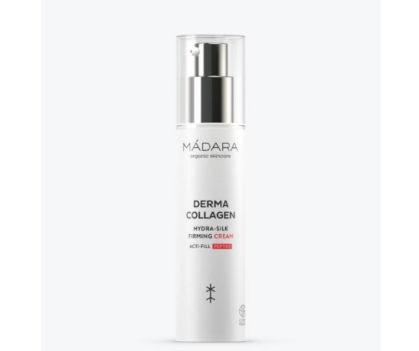 MÁDARA Derma Collagen Hydra-Silk Firming Cream 50 ml - Crema Viso Idratante, Tonificante e Anti-età con Acido Ialuronico e Peptidi