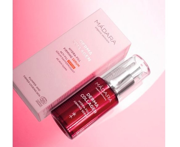 MÁDARA Derma Collagen Siero Viso Rassodante 30 ml - Idratante con Peptidi Naturali e Acido Ialuronico