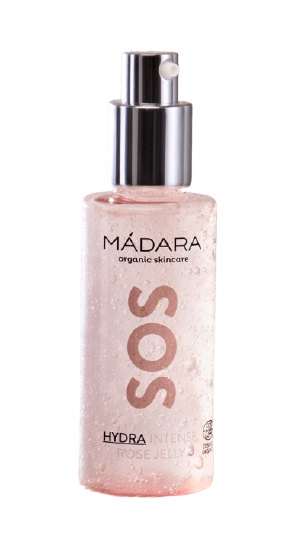 MÁDARA SOS Hydra Intense Rose Jelly Gel per Viso 75 ml - Idratante e Lenitivo per Pelle Secca