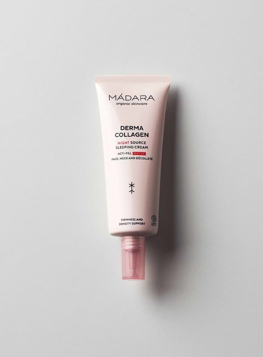MÁDARA Night Source Sleeping Cream - Crema da notte rigenerante per Viso, Collo e Décolleté con Peptidi Naturali, Fitosteroli, Microalghe e Acido Ialuronico - 70 ml