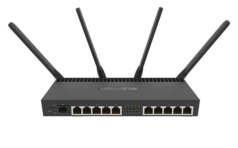 Mikrotik RB4011iGS 5HacQ2HnD-IN Router Wireless Dual-band Gigabit Ethernet con 10 Porte Gigabit e 1 SFP - Wi-Fi 5 (802.11ac) fino a 1733 Mbit/s