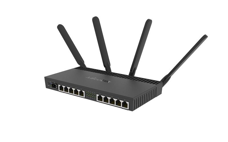 Mikrotik RB4011iGS 5HacQ2HnD-IN Router Wireless Dual-band Gigabit Ethernet con 10 Porte Gigabit e 1 SFP - Wi-Fi 5 (802.11ac) fino a 1733 Mbit/s