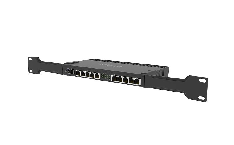 Mikrotik RB4011IGS RM Router Cablato Gigabit Ethernet Nero - 10 Porte Gigabit 1 SFP , Quad Core 1.4GHz