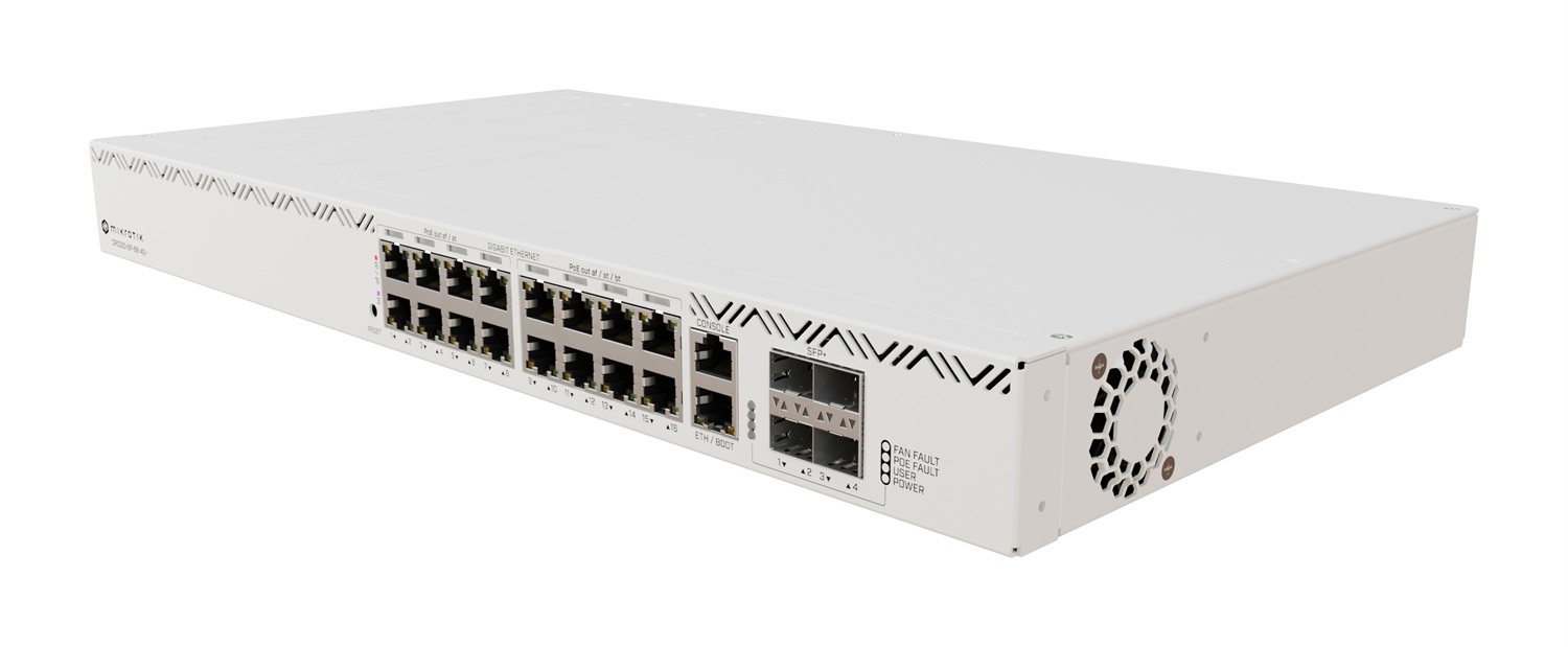 Mikrotik CRS320-8P-8B-4S RM Switch di rete Gigabit Ethernet con 17 porte RJ-45, supporto PoE e 4 porte SFP