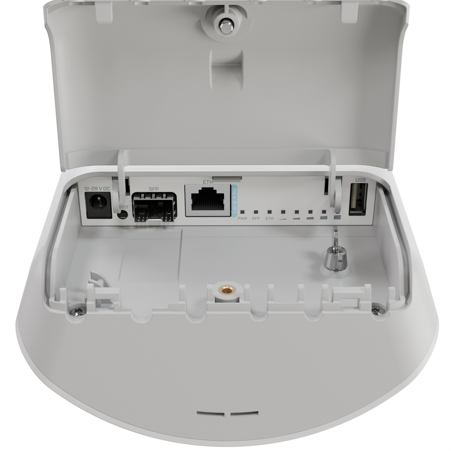 Mikrotik mANTBox AX 15s Bianco - Access Point Settoriale Dual-Band 802.11ax con Supporto Power over Ethernet (PoE), Velocità Ethernet 10/100/1000 Mbit/s, Consumo Energetico Max 21 W