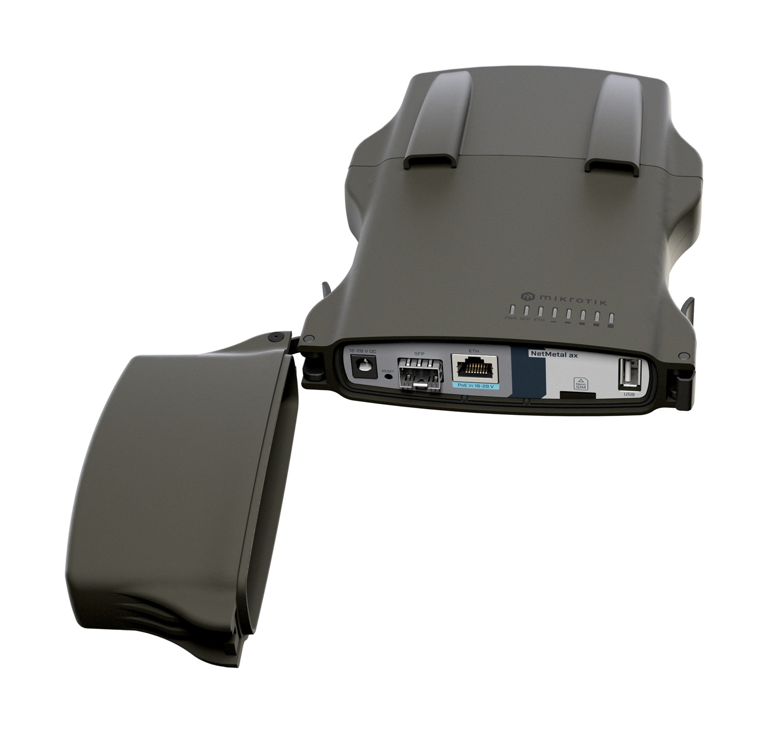 Mikrotik NetMetal ax - Punto d'Accesso WiFi 6 Long Range Outdoor - Nero, Supporto Power over Ethernet (PoE), 2.4/5 GHz, Velocità Ethernet 10/100/1000 Mbit/s