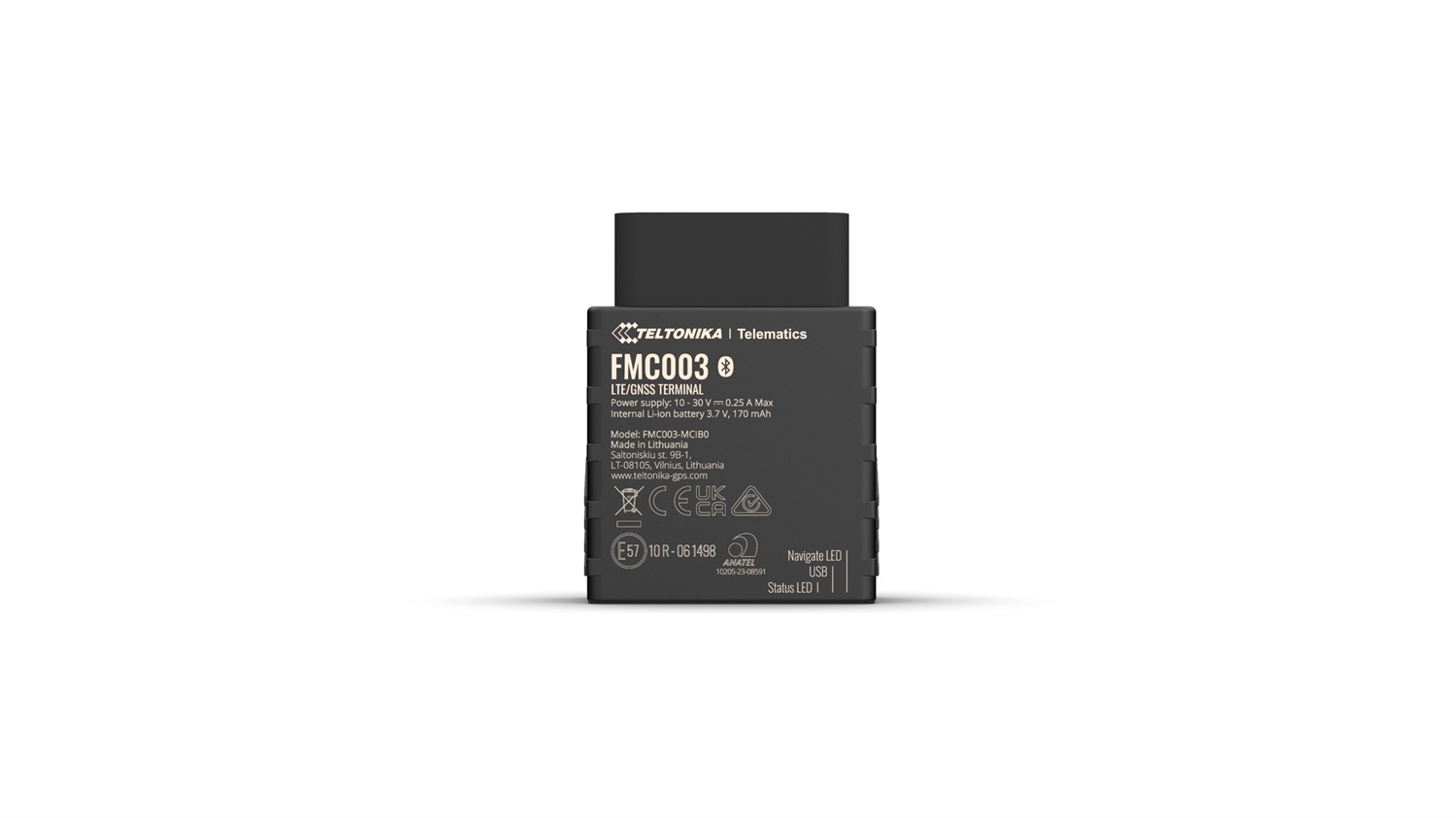 Teltonika FMC003-E Localizzatore GPS 4G LTE OBD-II per Veicoli con Monitoraggio e Allarmi
