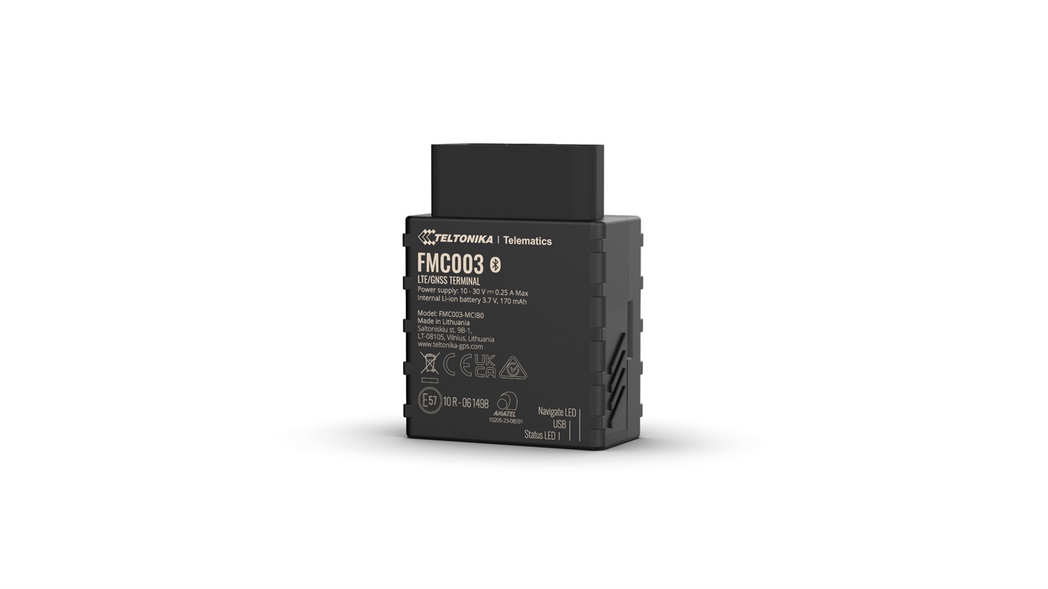 Teltonika FMC003-E Localizzatore GPS 4G LTE OBD-II per Veicoli con Monitoraggio e Allarmi