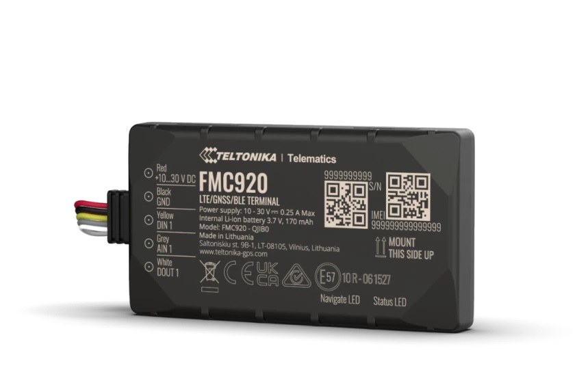 TELTONIKA FMC920-E - Localizzatore GPS 4G LTE per veicoli con allarmi e installazione nel cruscotto