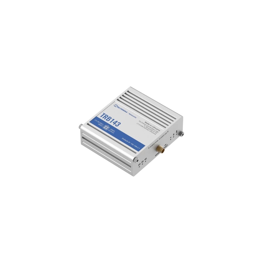 Teltonika TRB143 Gateway LTE Cat 4 Ethernet - 10/100/1000 Mbit/s, IP30, Antenna Esterno, Alluminio