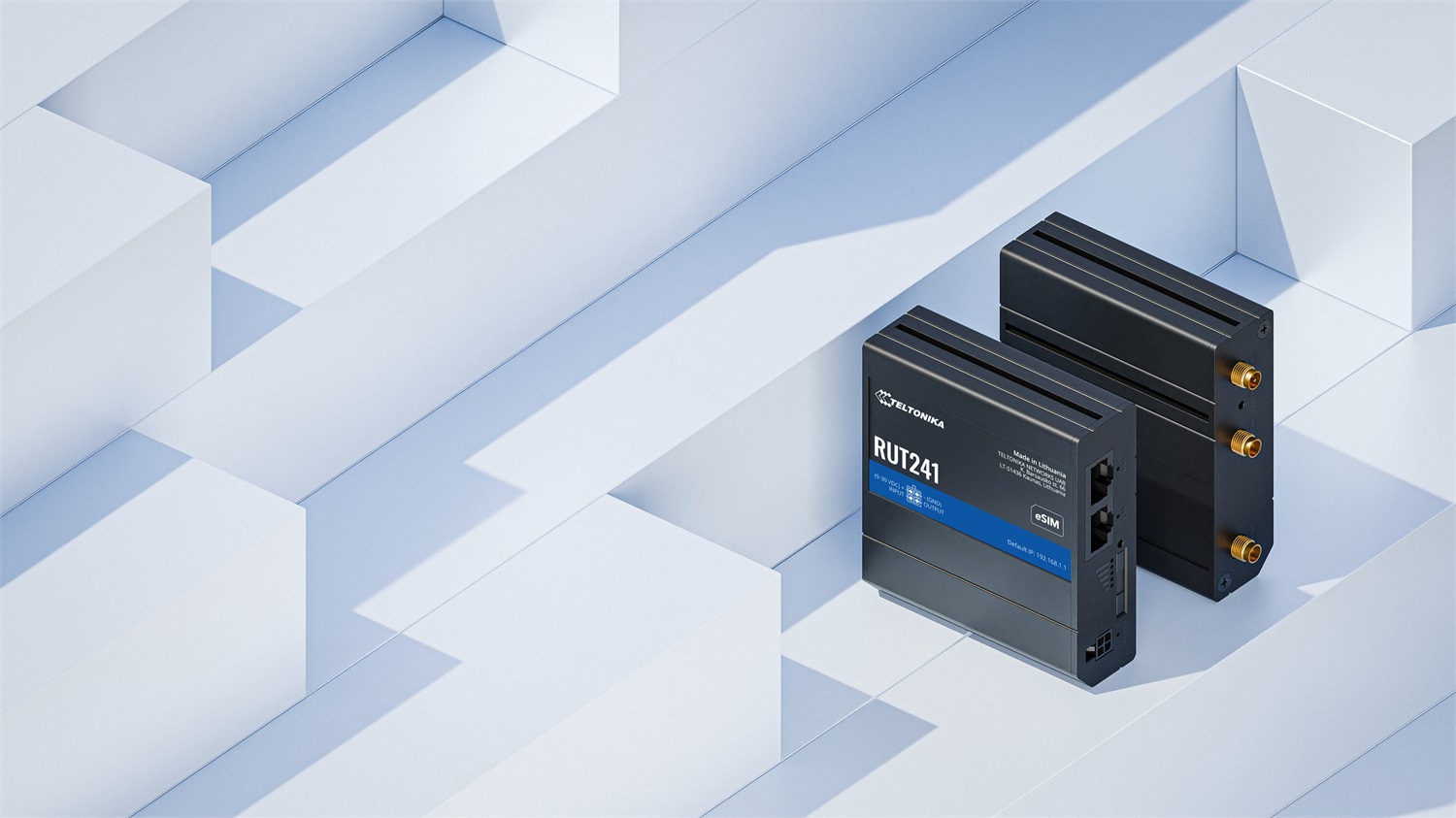 Teltonika RUT241 Router di rete cellulare 4G LTE Nero, Alluminio e Plastica, Fast Ethernet 10/100Mbit/s, Guida per DIN, Industriale