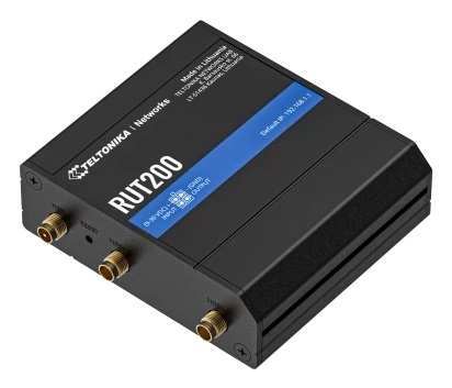 Teltonika RUT200 Router di rete cellulare 4G LTE Cat 4 fino a 150 Mbps, Fast Ethernet, Nero, Alluminio e Plastica