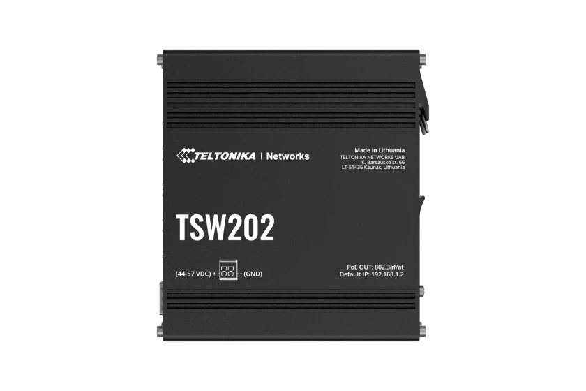 Teltonika TSW202 Switch Gestito L2 8 Porte Gigabit Ethernet (10/100/1000) con 2 SFP e Supporto Power over Ethernet (PoE) - Alluminio Blu