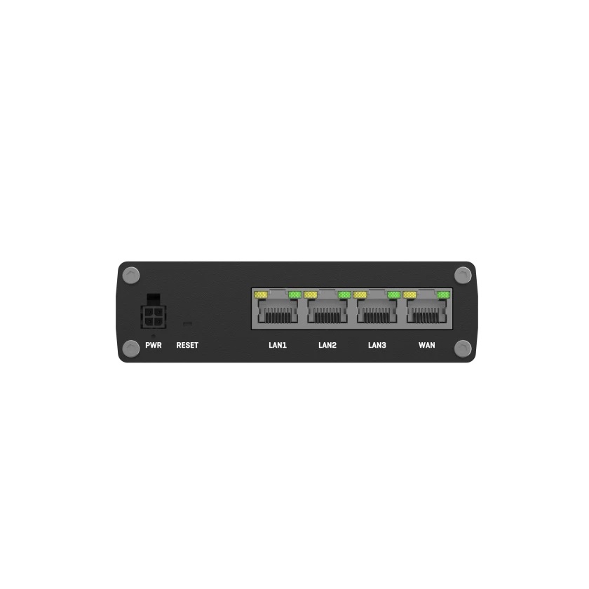 Teltonika RUTM08 Router Cablato Gigabit Ethernet Nero con 4 Porte RJ45 e Slot per Scheda SIM