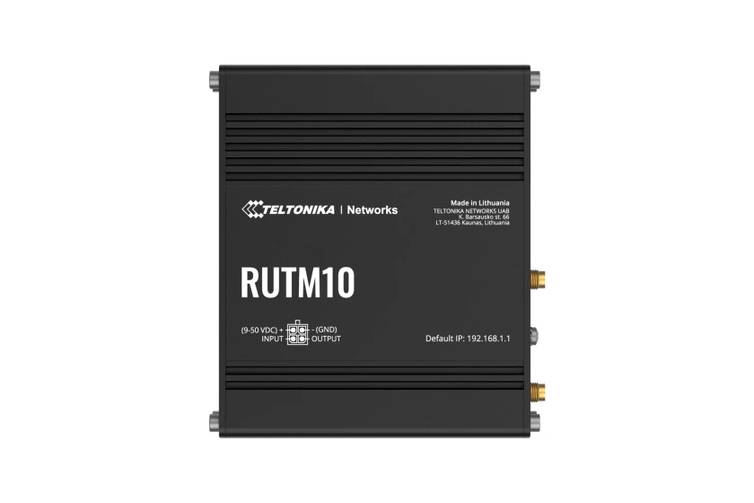 Teltonika RUTM10 Router Industriale Wi-Fi 5 (802.11ac) Dual-band (2.4 GHz/5 GHz) con 4 Porte Gigabit RJ45 - Nero