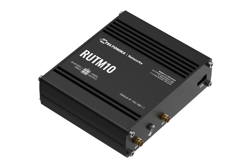 Teltonika RUTM10 Router Industriale Wi-Fi 5 (802.11ac) Dual-band (2.4 GHz/5 GHz) con 4 Porte Gigabit RJ45 - Nero
