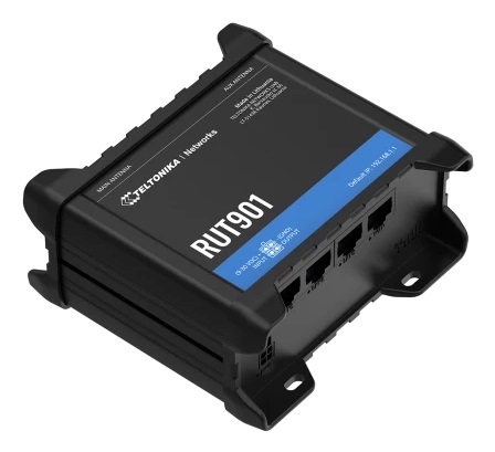 Teltonika RUT901 Router Industriale LTE WiFi - 4G fino a 150 Mbps, 3G fino a 42 Mbps, 2.4GHz, Garanzia 24M