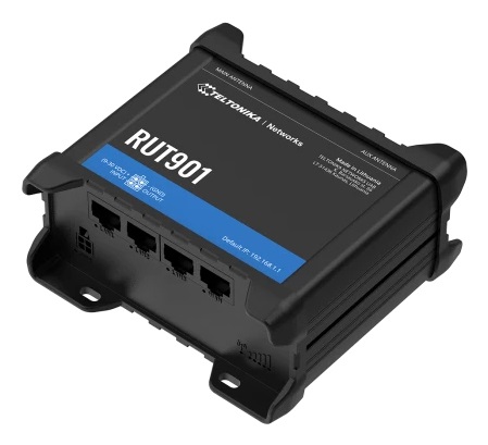 Teltonika RUT901 Router Industriale LTE WiFi - 4G fino a 150 Mbps, 3G fino a 42 Mbps, 2.4GHz, Garanzia 24M