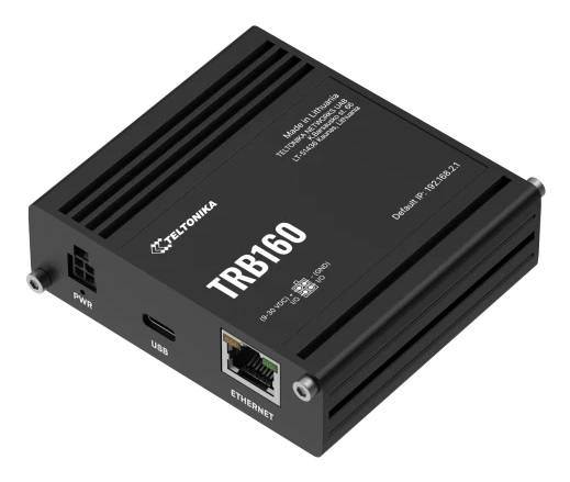Teltonika TRB160 Energy-Efficient 4G LTE Cat6 IoT Gateway - 1xRJ45, 10/100/1000 Mbit/s, Acciaio e Alluminio, IP30, Esterno