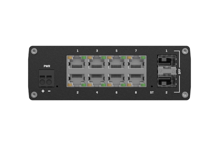 Teltonika TSW212 Switch Gestito L2 8 Porte Gigabit Ethernet (10/100/1000) con 2 SFP Ports - Nero