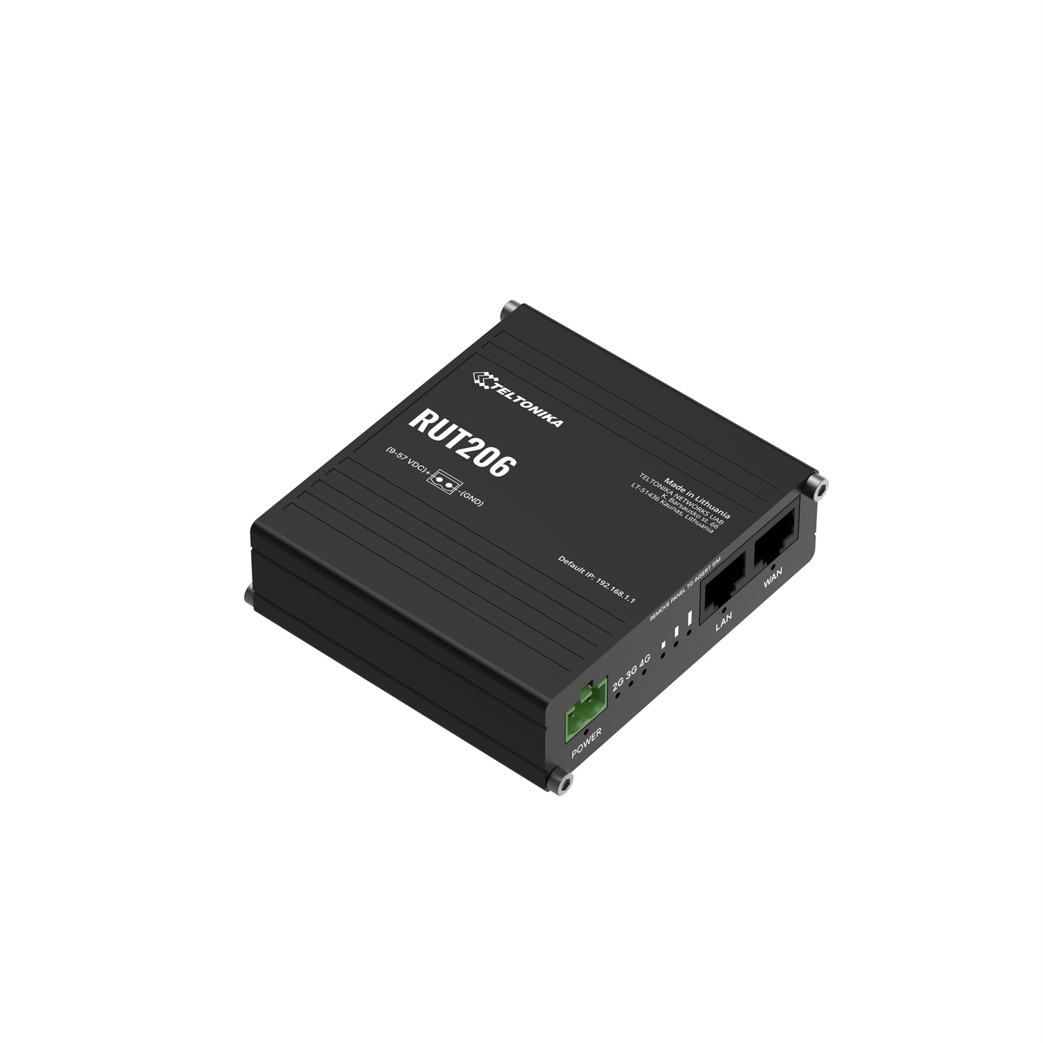 Teltonika RUT206 - Router Industriale 4G LTE con RS232 e RS485, compatto e PoE