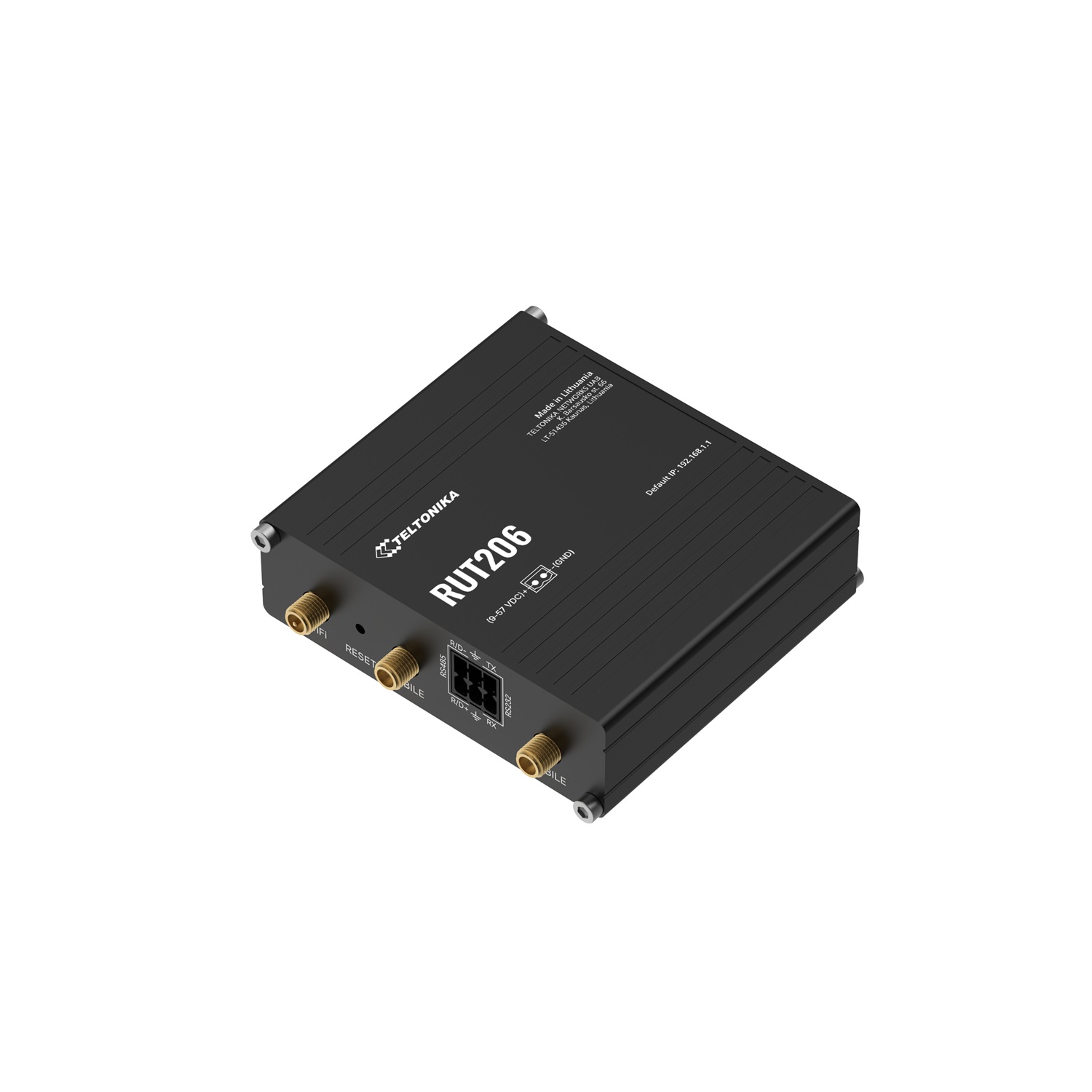 Teltonika RUT206 - Router Industriale 4G LTE con RS232 e RS485, compatto e PoE