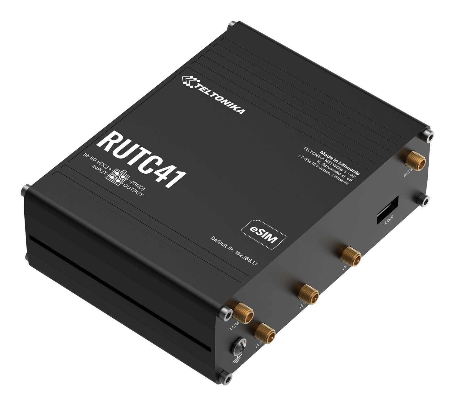 Teltonika RUTC41 router wireless Gigabit Ethernet Dual-band (2.4 GHz/5 GHz) 5G Nero