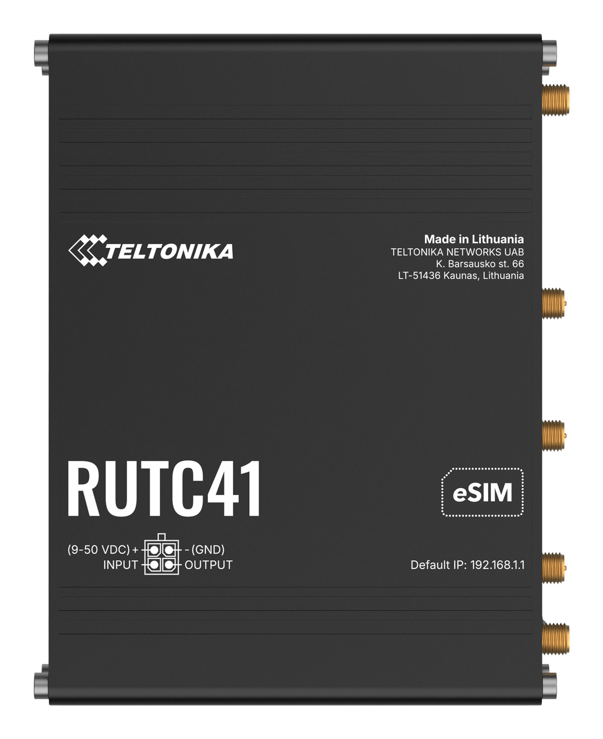 Teltonika RUTC41 router wireless Gigabit Ethernet Dual-band (2.4 GHz/5 GHz) 5G Nero