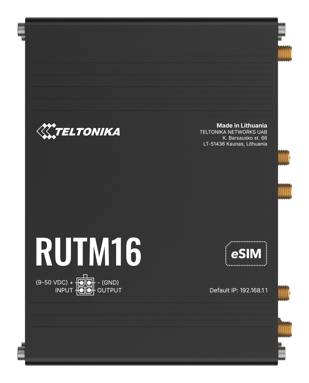 Teltonika RUTM16 Router 4G/LTE Dual-Band WiFi 5 con 5 porte Ethernet e eSIM