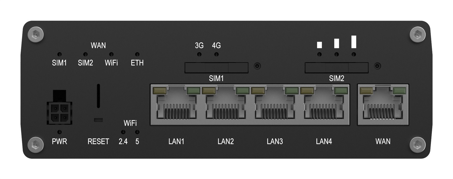 Teltonika RUTM16 Router 4G/LTE Dual-Band WiFi 5 con 5 porte Ethernet e eSIM