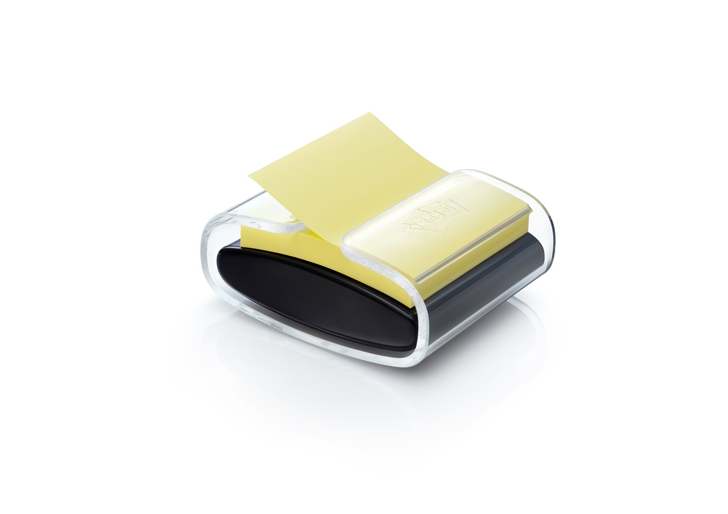 Post-it Z-Notes PRO Dispenser Ricaricabile Nero 1 Blocchetto Super Sticky Giallo Canary 76x76mm - 90 Fogli
