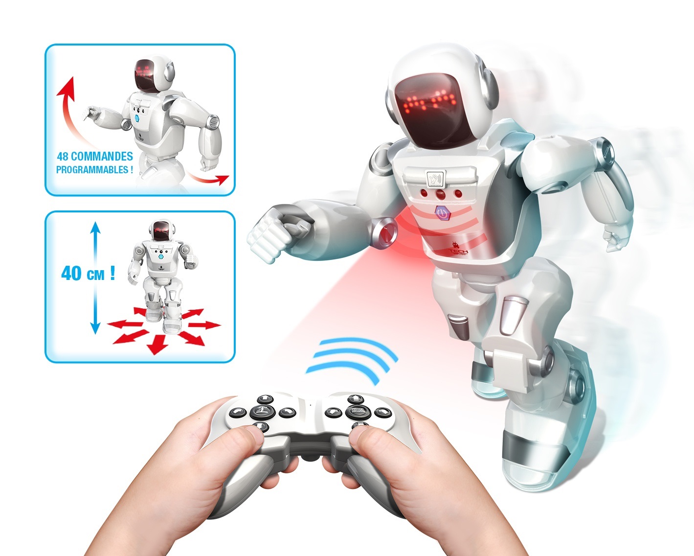 Silverlit 88071 Programme-A-Bot X - Robot Giocattolo Programmabile Bianco, Altezza 40 cm