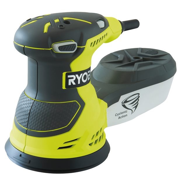 Ryobi ROS300 Levigatrice Rotorbitale Elettrica 300W Ø 125 mm con Velocità Variabile 7000-12000 giri/min