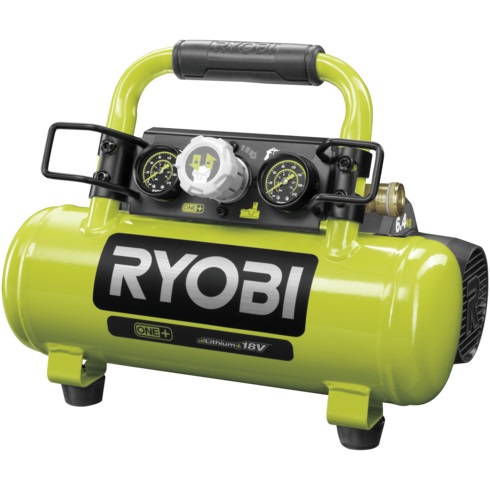 Ryobi R18AC-0 Compressore Portatile ad Aria 18V ONE con Serbatoio da 4L - Ideale per Gonfiare Pneumatici e Utilizzo di Chiodatrici