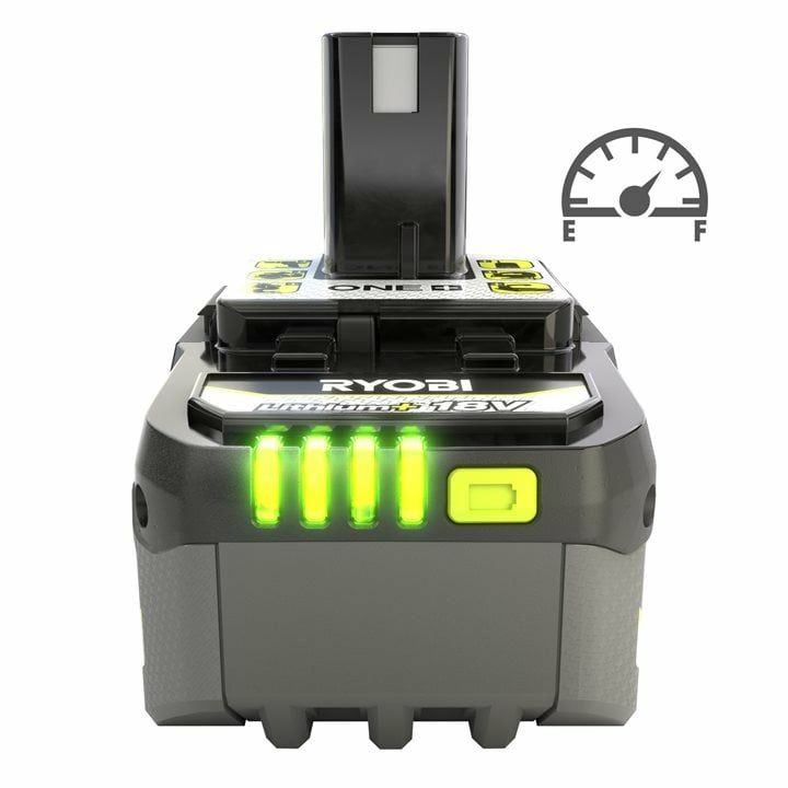 Ryobi RB1840X Batteria al Litio 18 V One 4,0 Ah Compatta con Indicatore di Carica e Scocca Protettiva