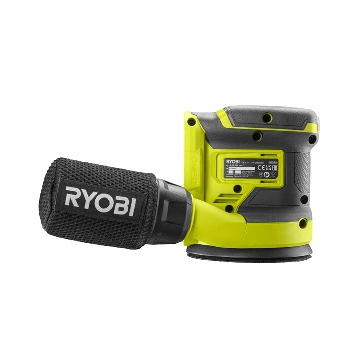 Ryobi R18ROS-0 Levigatrice Rotorbitale 18V ONE , Ø 125mm, Velocità 10.000 Giri/Minuto, Diametro Orbita 2.5mm, Fino a 20.000 Oscillazioni al Minuto