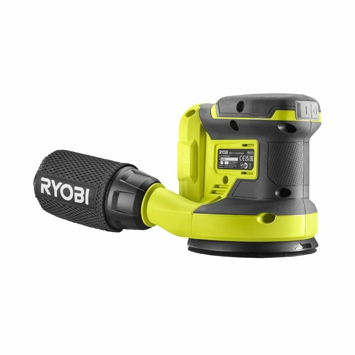Ryobi R18ROS-0 Levigatrice Rotorbitale 18V ONE , Ø 125mm, Velocità 10.000 Giri/Minuto, Diametro Orbita 2.5mm, Fino a 20.000 Oscillazioni al Minuto
