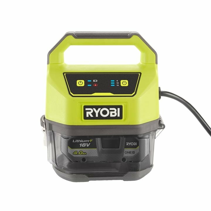 Ryobi RY18SPA-0 Pompa Sommersa a Batteria 18V ONE , Portata Massima 4.200 litri/ora, Funzione di Spegnimento Automatico, Ideale per Svuotare Piscine e Gestire Allagamenti