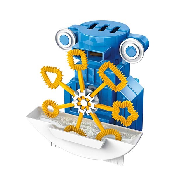 4M Robot Spara-Bolle 00-03423 - Gioco Educativo STEM per Bambini, Costruisci un Robot Multicolore che Fa le Bolle di Sapone