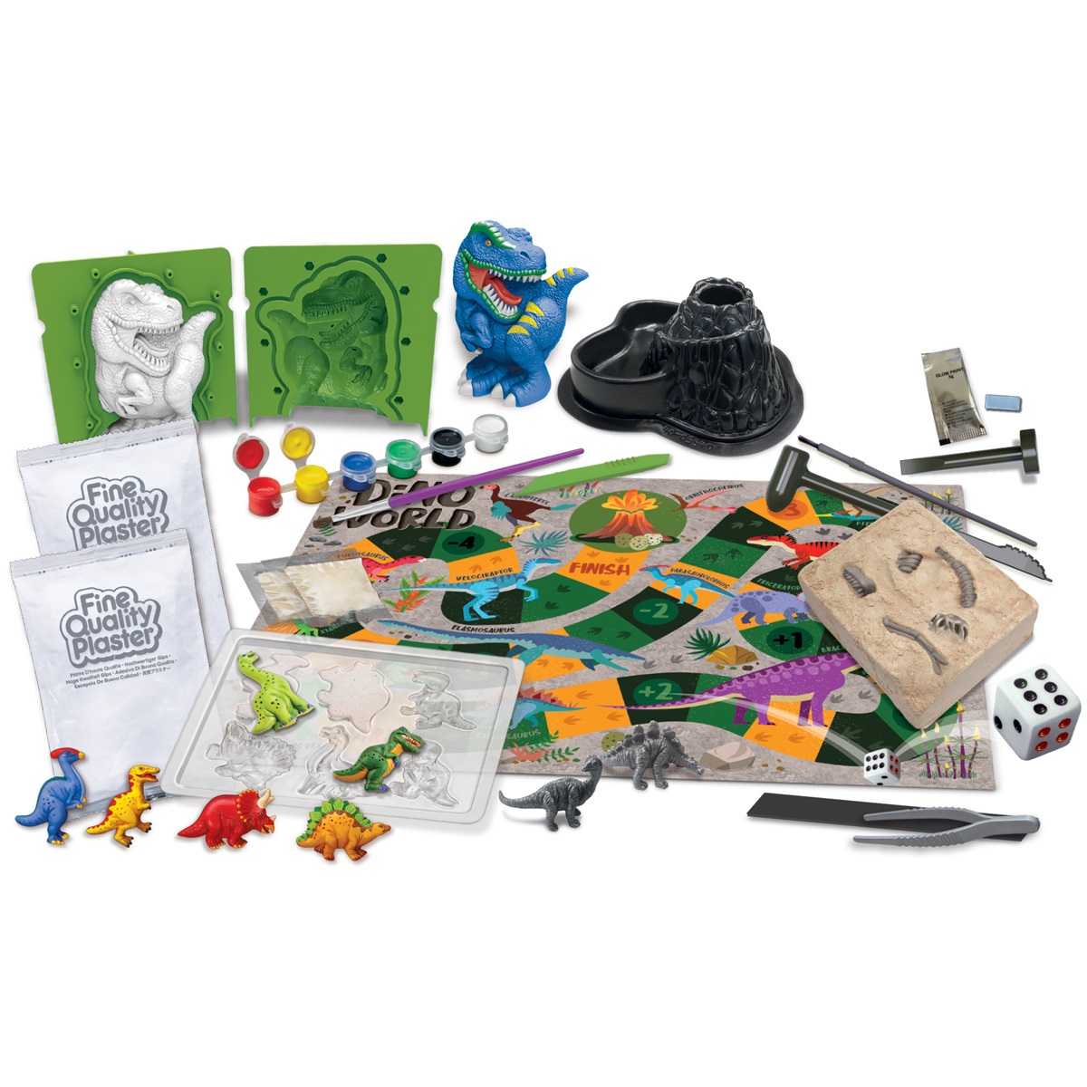 4M Kit Deluxe STEAM Il Mondo dei Dinosauri - Crea, Scava e Scopri con Attività Educative